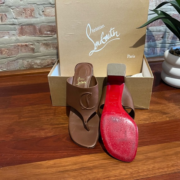 Christian Louboutin Brown Heeled Sandals - Picture 2 of 3